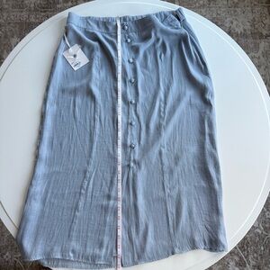 LC Lauren Conrad Light Blue Midi Skirt